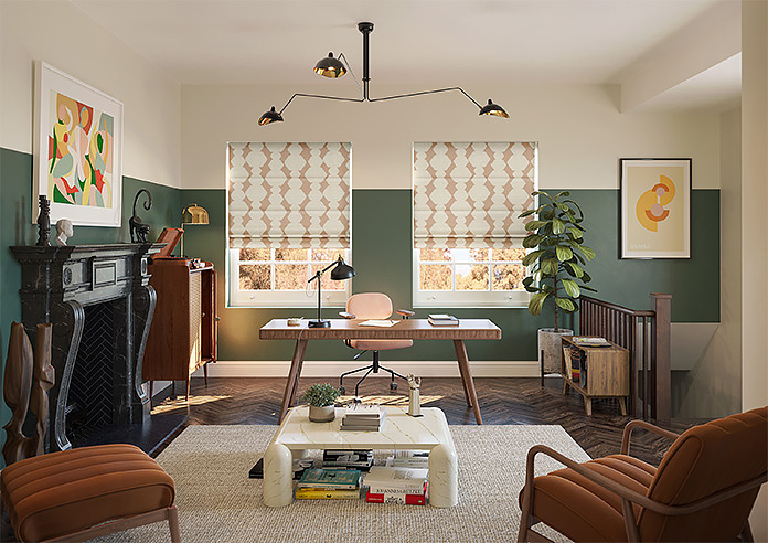 Construct, Tangerine - Roman Blind - Image 8